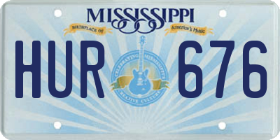 MS license plate HUR676