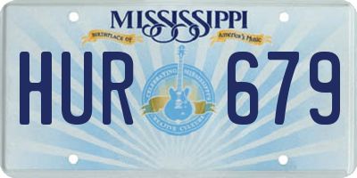 MS license plate HUR679