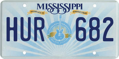 MS license plate HUR682