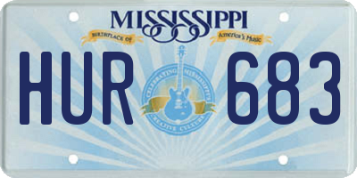 MS license plate HUR683
