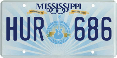 MS license plate HUR686