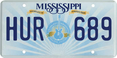 MS license plate HUR689