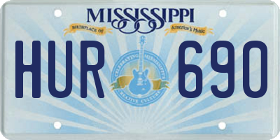 MS license plate HUR690