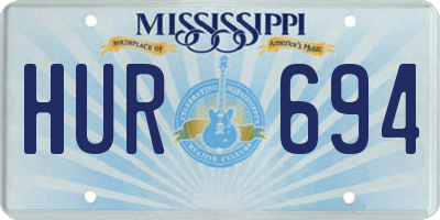 MS license plate HUR694