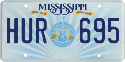 MS license plate HUR695
