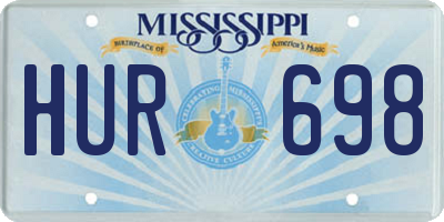 MS license plate HUR698