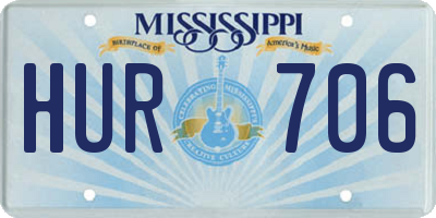 MS license plate HUR706