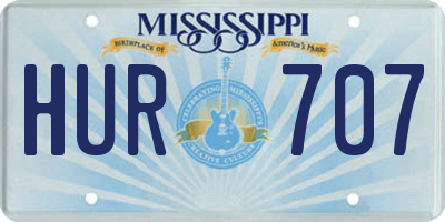 MS license plate HUR707