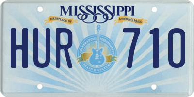 MS license plate HUR710