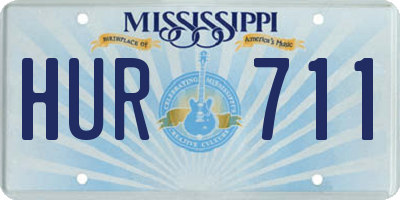 MS license plate HUR711