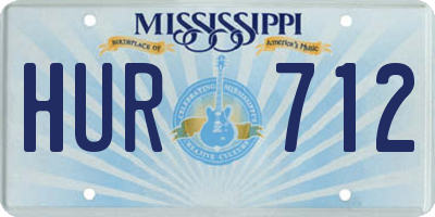 MS license plate HUR712