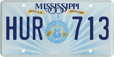 MS license plate HUR713