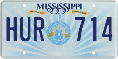 MS license plate HUR714