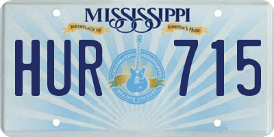 MS license plate HUR715