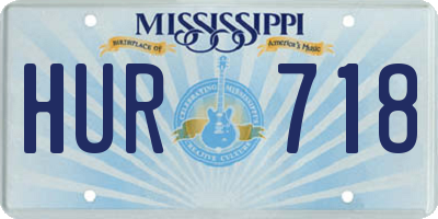 MS license plate HUR718