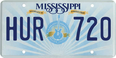 MS license plate HUR720