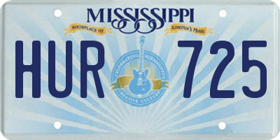 MS license plate HUR725