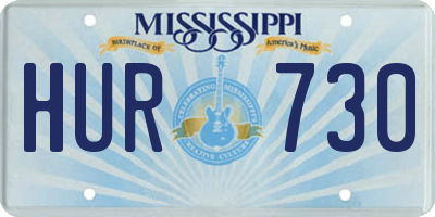 MS license plate HUR730