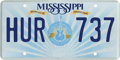 MS license plate HUR737