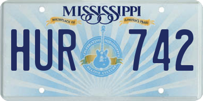 MS license plate HUR742