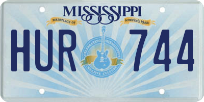 MS license plate HUR744