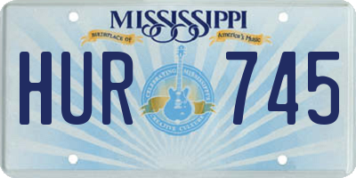MS license plate HUR745