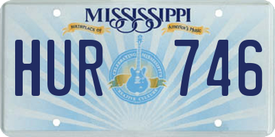 MS license plate HUR746