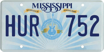 MS license plate HUR752