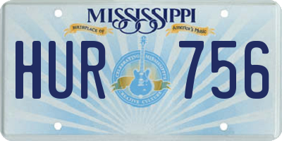 MS license plate HUR756