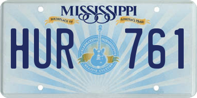 MS license plate HUR761