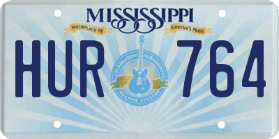 MS license plate HUR764