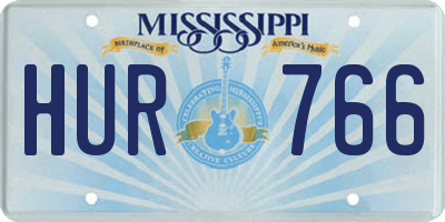 MS license plate HUR766