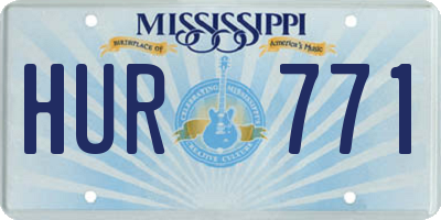 MS license plate HUR771