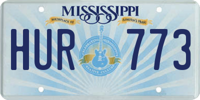 MS license plate HUR773