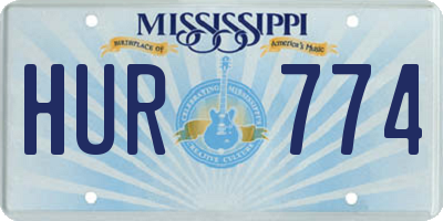 MS license plate HUR774