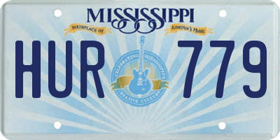 MS license plate HUR779