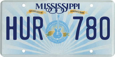MS license plate HUR780