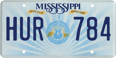 MS license plate HUR784