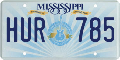 MS license plate HUR785