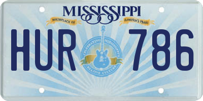 MS license plate HUR786