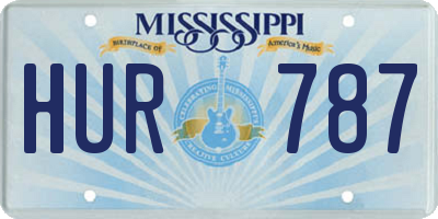 MS license plate HUR787