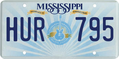 MS license plate HUR795