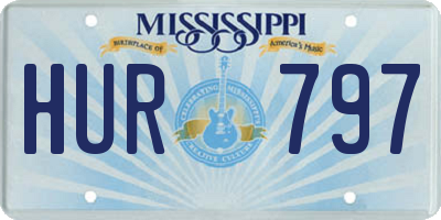 MS license plate HUR797