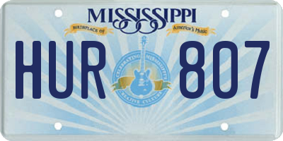 MS license plate HUR807