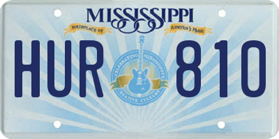 MS license plate HUR810