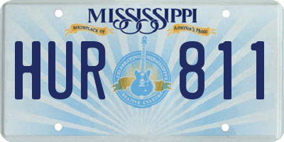 MS license plate HUR811