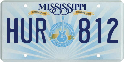 MS license plate HUR812