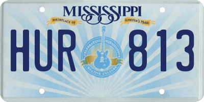 MS license plate HUR813