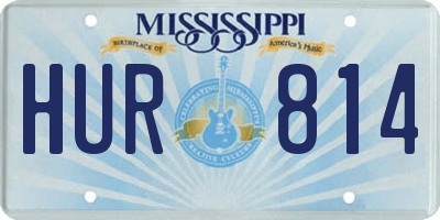 MS license plate HUR814