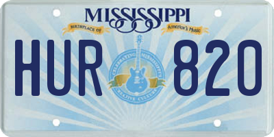 MS license plate HUR820